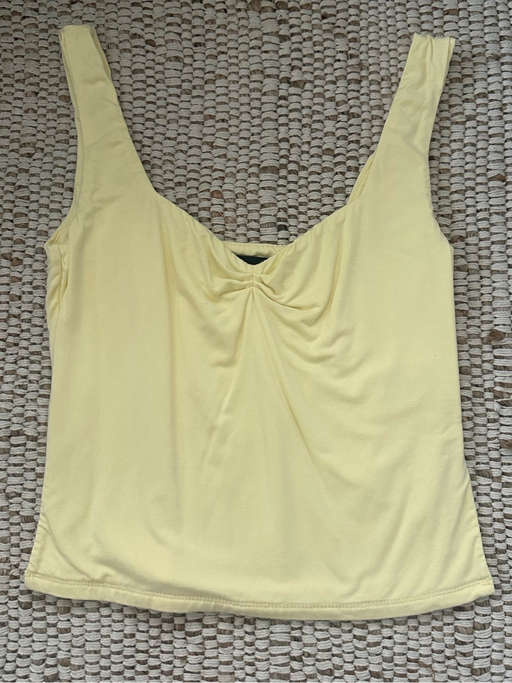 White Fox Yellow Tank Top